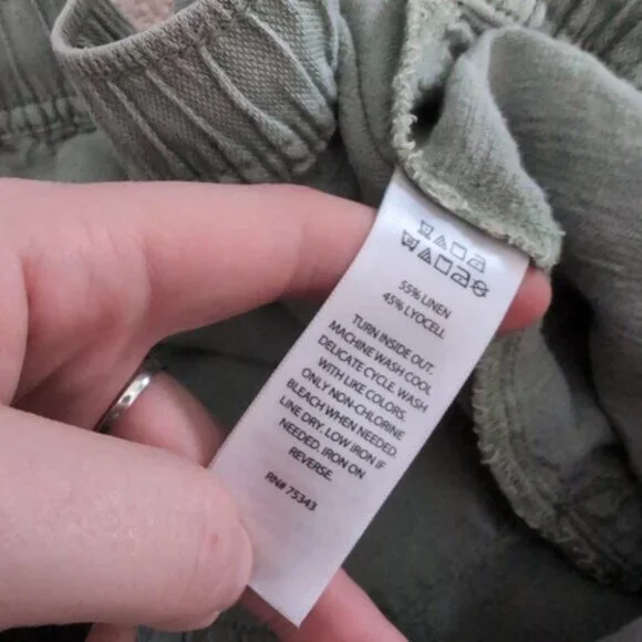 Joie Linen Lyocell Wide Leg Cargo Coastal Relaxed Lightweight Stretch Pants XL - Picture 4 of 9